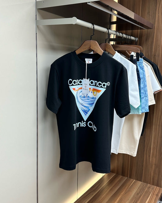 Casablanca “Tennis Club” Graphic T-Shirt in Black