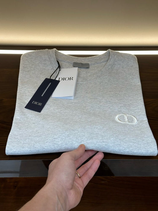 Dior CD Logo T-Shirt – Heather Gray