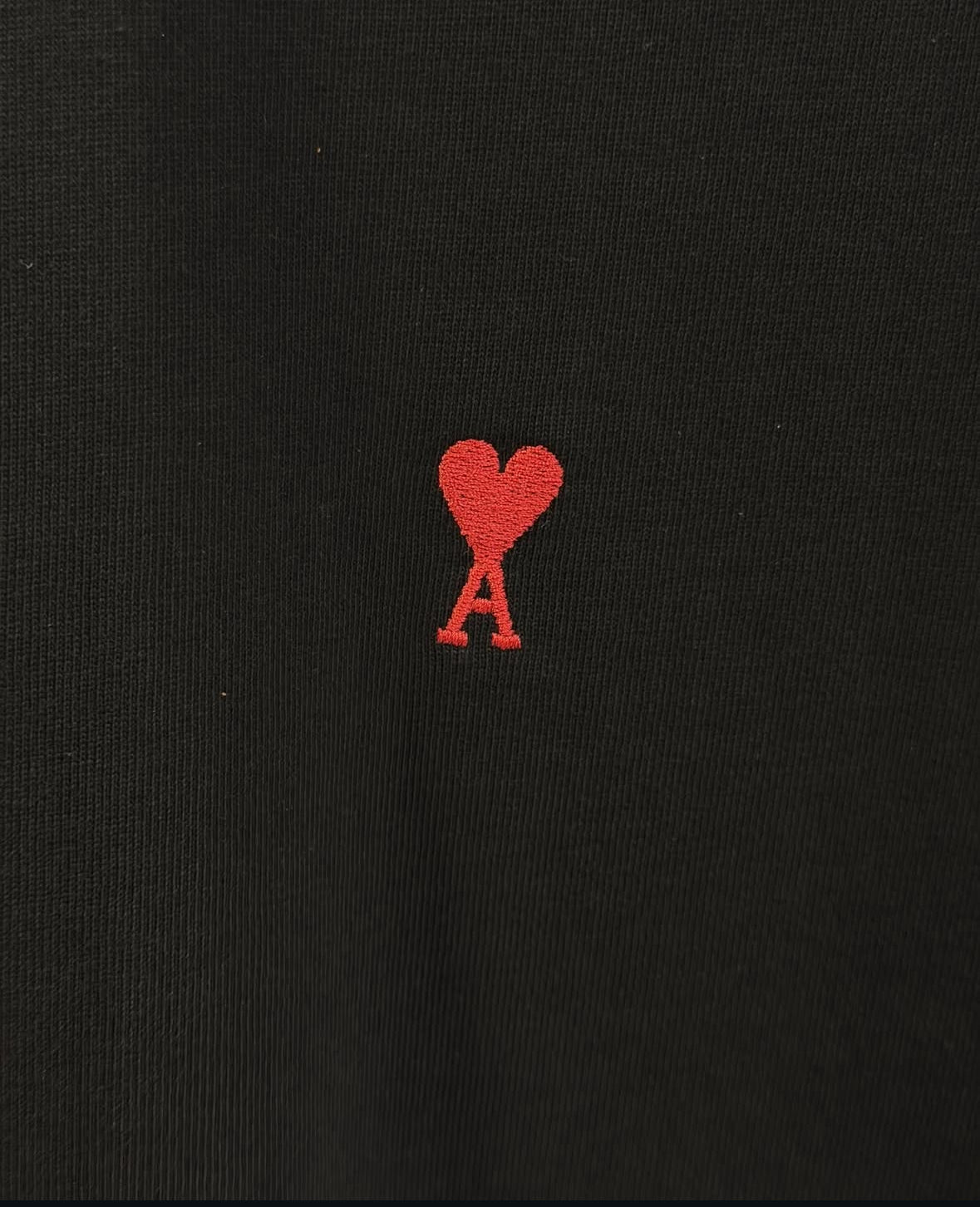 AMI Paris Black Ami de Cœur T-Shirt - CBLACK