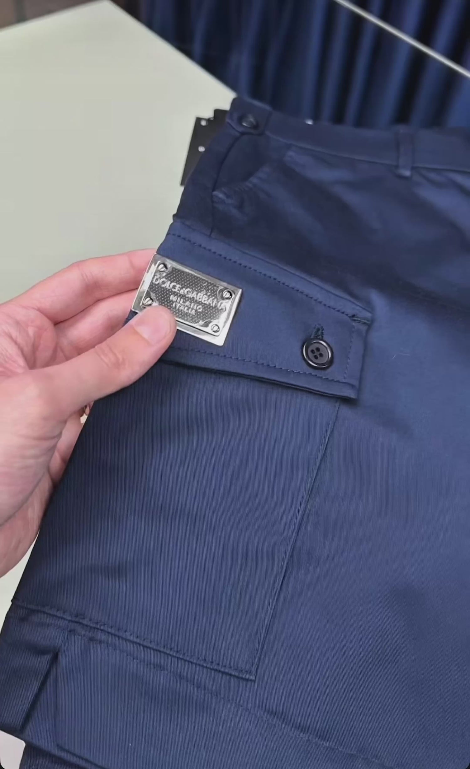 Dolce & Gabbana Navy Blue Technical Cargo Short