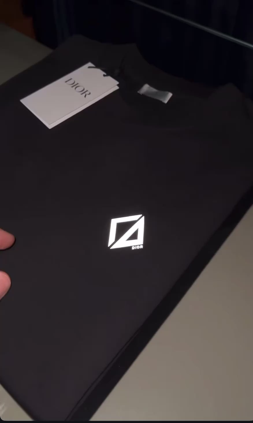 Dior Reflected Geometric Logo T-Shirt Black Edition
